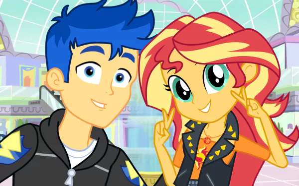 Sunset Shimmer Flash Sentry TV Show My Little Pony: Equestria Girls HD Desktop Wallpaper | Background Image