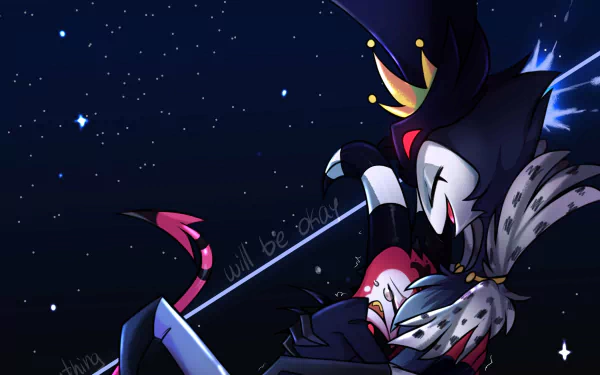 Stolas (Helluva Boss) Blitzo (Helluva Boss) TV Show helluva boss HD Desktop Wallpaper | Background Image