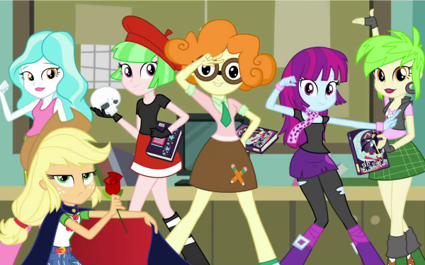 TV Show My Little Pony: Equestria Girls My Little Pony Applejack Mystery Mint Cherry Crash Paisley Watermelody Scribble Dee HD Wallpaper | Background Image