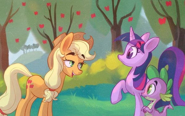 TV Show My Little Pony: Friendship is Magic My Little Pony Twilight Sparkle Applejack Spike HD Wallpaper | Background Image
