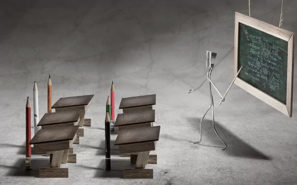 school pencil funny artistic HD Desktop Wallpaper | Background Image