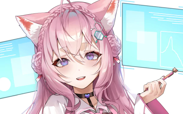 hololive Hakui Koyori Anime Virtual Youtuber HD Desktop Wallpaper | Background Image