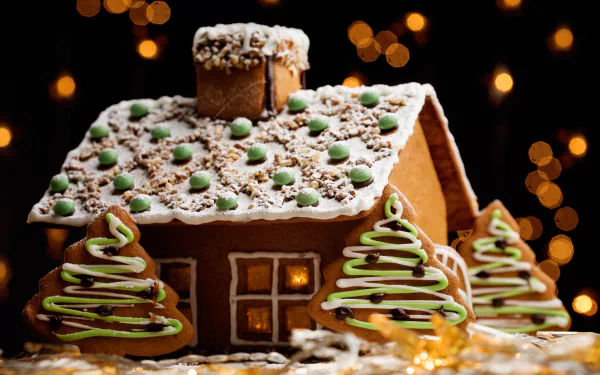 cookie gingerbread holiday Christmas gingerbread house HD Desktop Wallpaper | Background Image