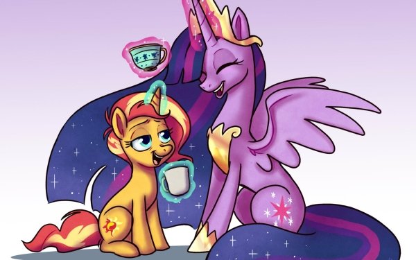 TV Show My Little Pony: Friendship is Magic My Little Pony Sunset Shimmer Twilight Sparkle HD Wallpaper | Background Image