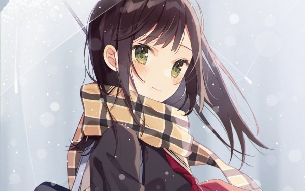 Anime Girl Scarf HD Wallpaper | Background Image