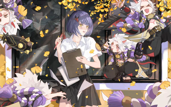 Kujou Sara Arataki Itto video game Genshin Impact HD Desktop Wallpaper | Background Image