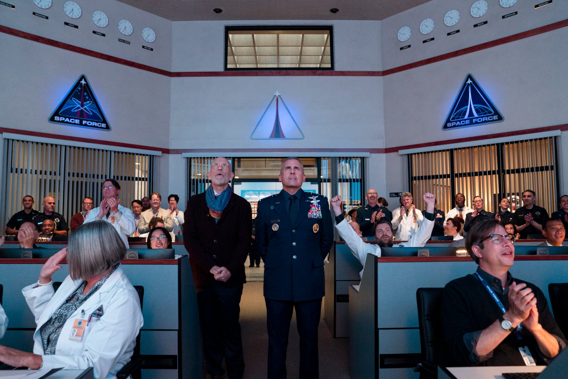 Download John Malkovich Adrian Mallory Steve Carell Mark R. Naird TV Show Space Force HD Wallpaper