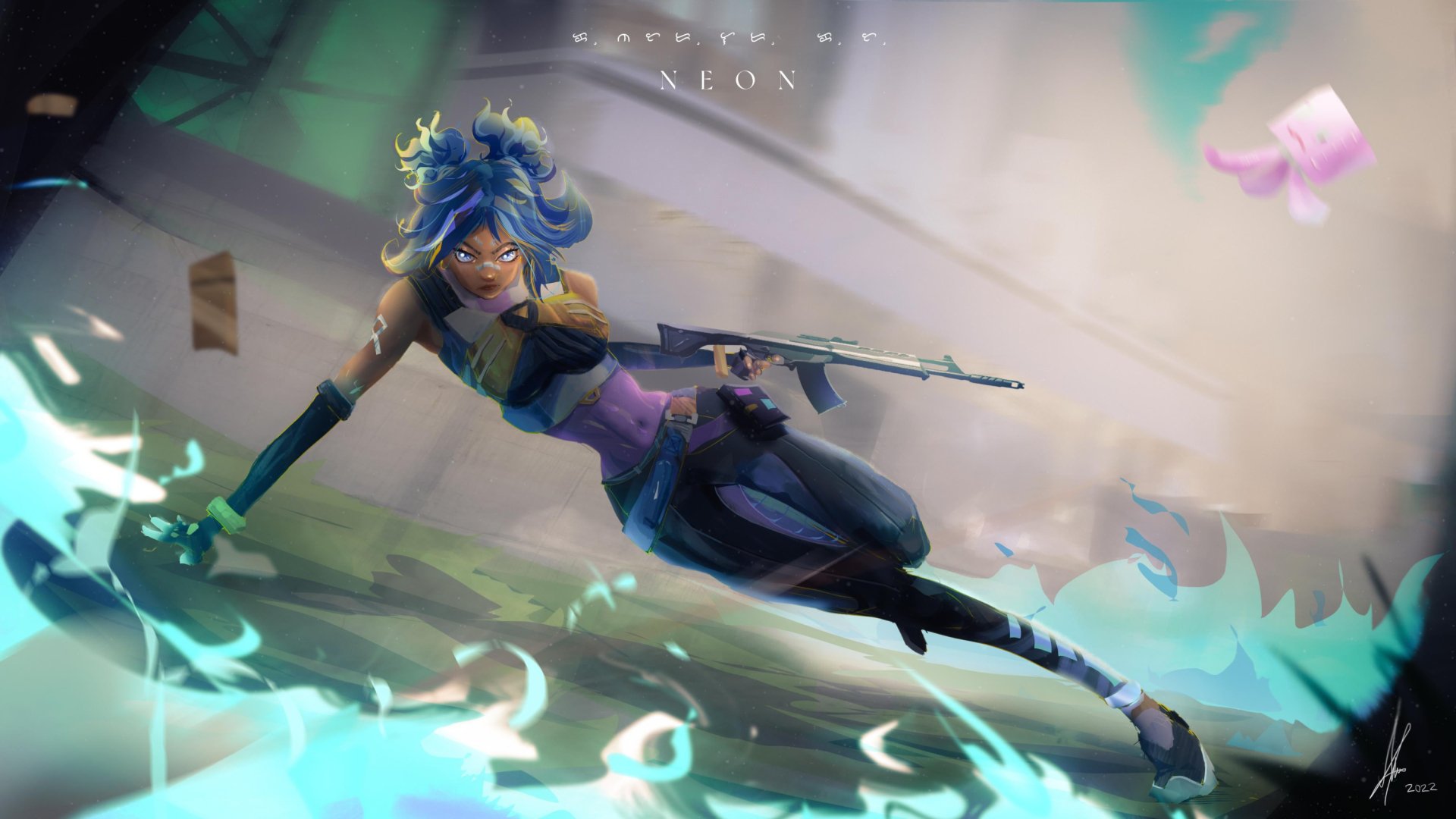 Download Neon (Valorant) Video Game Valorant HD Wallpaper by Miggy Montemayor