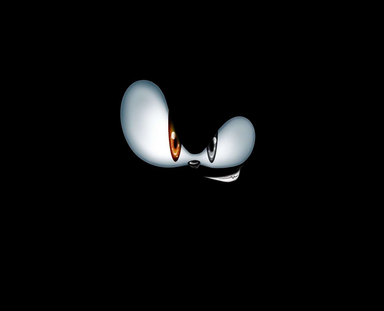 HD PC desktop wallpaper featuring a close-up of Sonic the Hedgehog’s eyes from the video game Sonic Adventure against a black background.