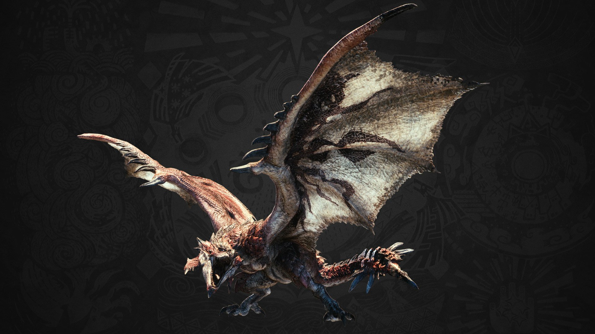 Monster Hunter World HD Wallpaper - Fierce Dragon Flight