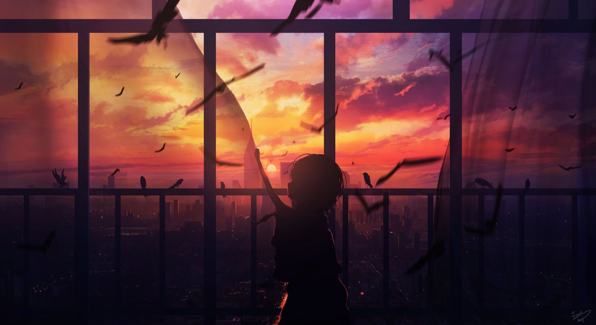 Download Sunset Anime Girl Anime Girl Anime Sunset 4k Ultra HD ...