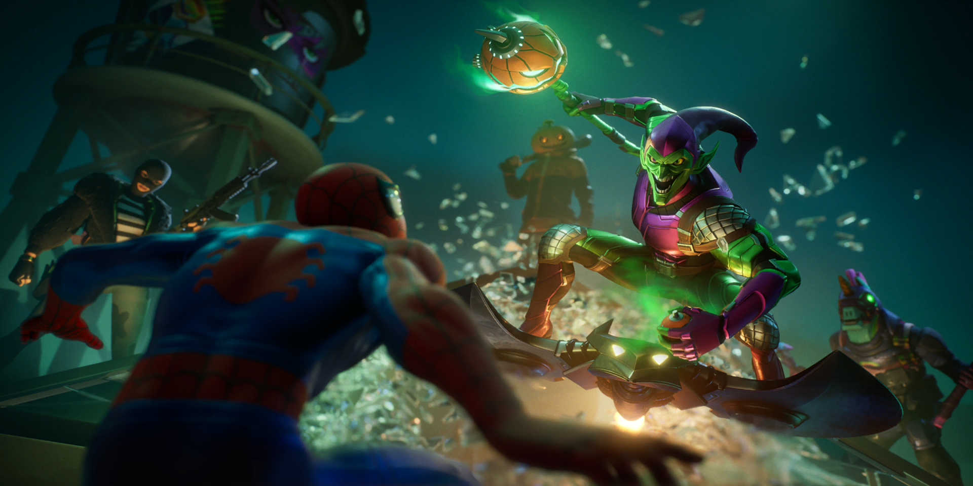 Download Fortnite Loading Screen Spider Man Green Goblin Video Game Fortnite HD Wallpaper