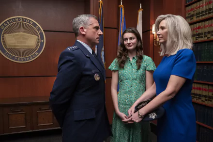 Maggie Naird Erin Naird Mark R. Naird Diana Silvers Lisa Kudrow Steve Carell TV Show Space Force HD Desktop Wallpaper | Background Image