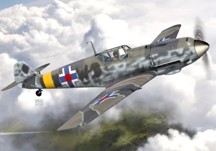 military Messerschmitt Bf 109 HD Desktop Wallpaper | Background Image