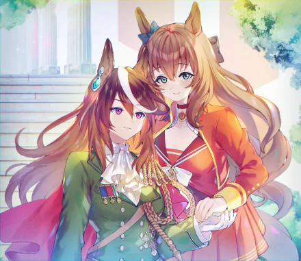 Maruzensky (Uma Musume) Symboli Rudolf Anime Uma Musume: Pretty Derby HD Desktop Wallpaper | Background Image