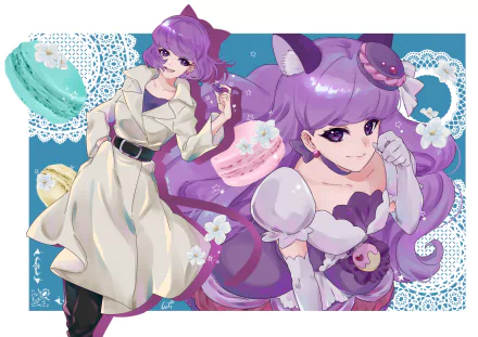 Kotozume Yukari Cure Macaron Anime KiraKira☆Pretty Cure A La Mode HD Desktop Wallpaper | Background Image
