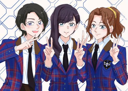 Koharu Yanagi Suzu Minase Hisame Honami Anime Shoujo☆Kageki Revue Starlight HD Desktop Wallpaper | Background Image