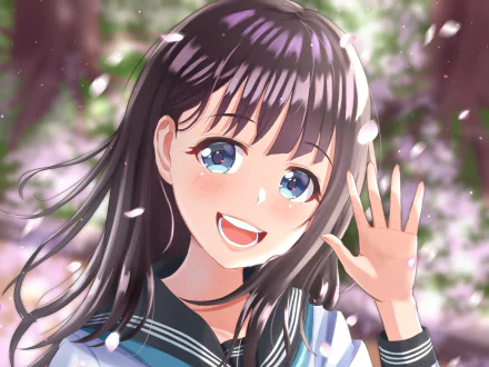 Komichi Akebi Anime Akebi's Sailor Uniform HD Desktop Wallpaper | Background Image