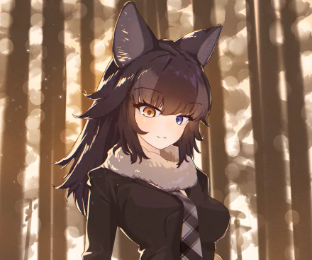 heterochromia Grey Wolf (Kemono Friends) Anime Kemono Friends HD Desktop Wallpaper | Background Image