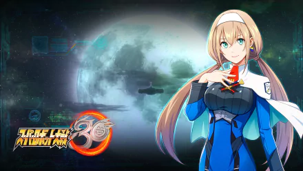 HD wallpaper featuring a Super Robot Wars 30 character with cosmic background.