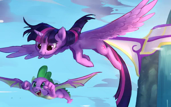 Spike (My Little Pony) Twilight Sparkle TV Show My Little Pony: Friendship Is Magic HD Desktop Wallpaper | Background Image