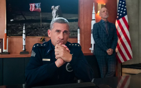 Steve Carell Mark R. Naird TV Show Space Force HD Desktop Wallpaper | Background Image