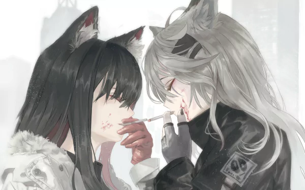 Texas (Arknights) Lappland (Arknights) video game Arknights HD Desktop Wallpaper | Background Image