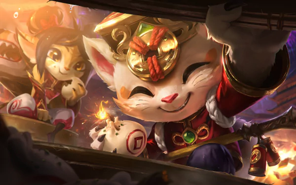 4K Ultra HD League of Legends wallpaper featuring Teemo in vibrant, detailed artwork from the popular video game.