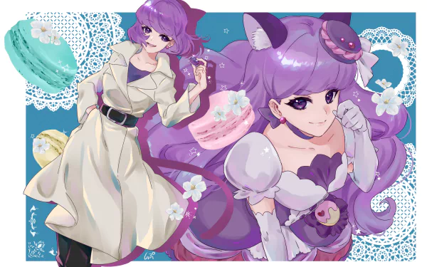 Kotozume Yukari Cure Macaron Anime KiraKira☆Pretty Cure A La Mode HD Desktop Wallpaper | Background Image