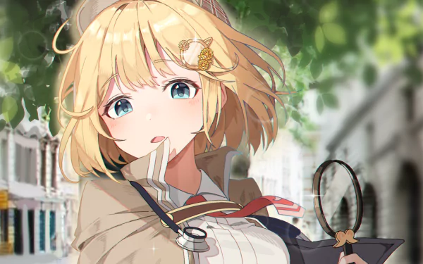 detective hololive Watson Amelia Anime Virtual Youtuber HD Desktop Wallpaper | Background Image