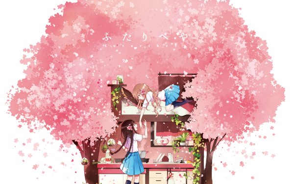 Anime Futaribeya: A Room for Two Kawawa Sakurako Yamabuki Kasumi HD Wallpaper | Background Image
