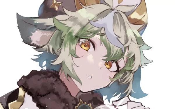 HD PC desktop wallpaper featuring Sucrose from the video game Genshin Impact, showcasing her detailed anime-style design and vibrant colors.