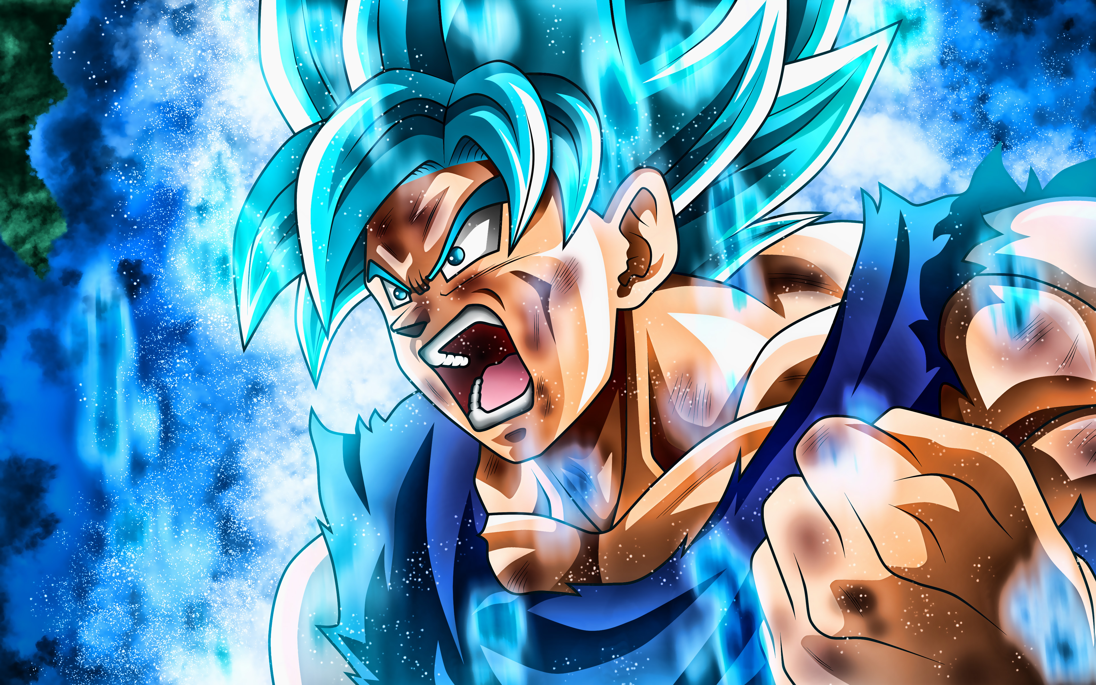 Goku Super Saiyan Blue from Dragon Ball Super Anime Wallpaper 8k Ultra HD  ID:3737