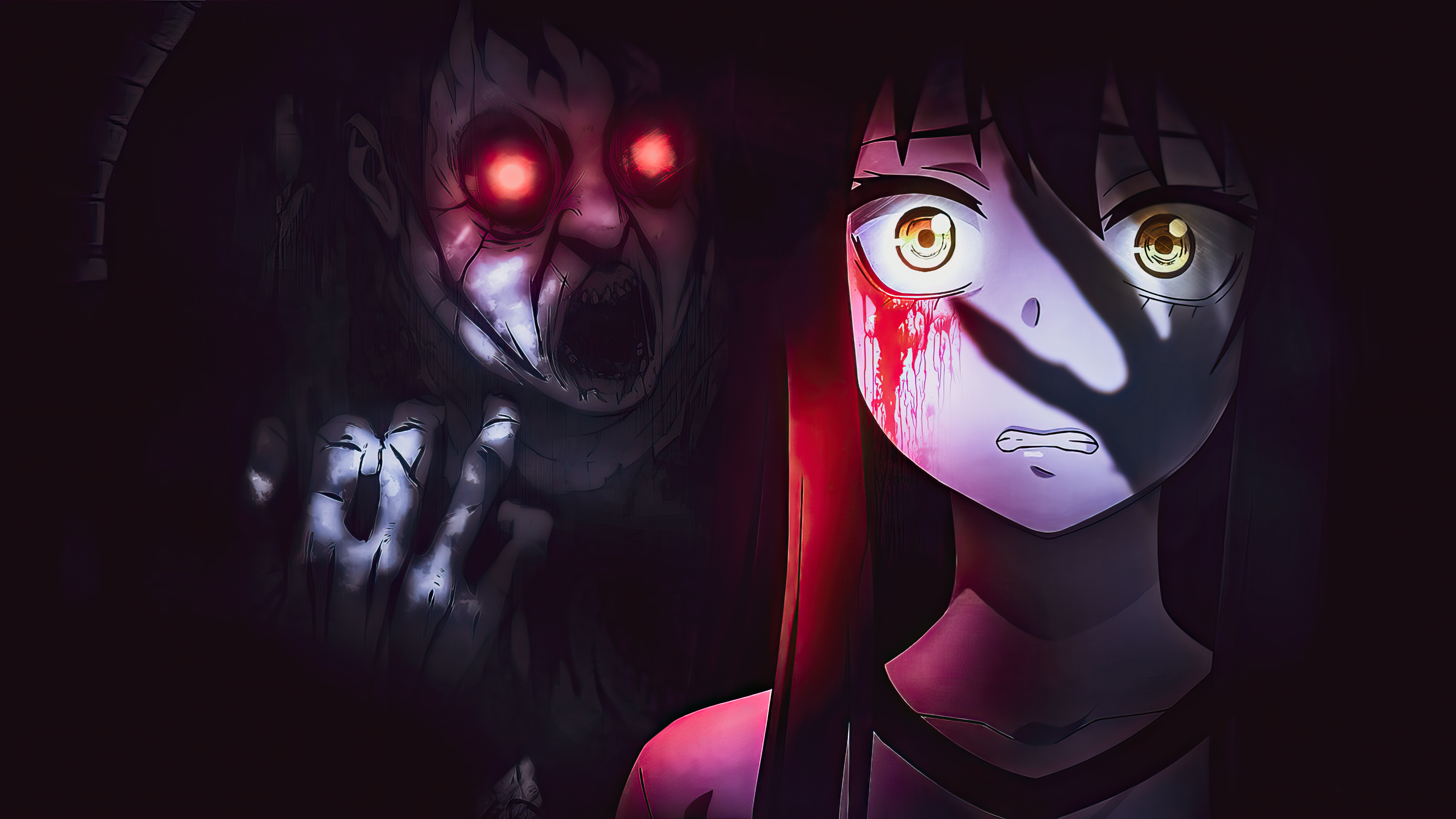 Anime Mieruko-chan HD Wallpaper | Background Image