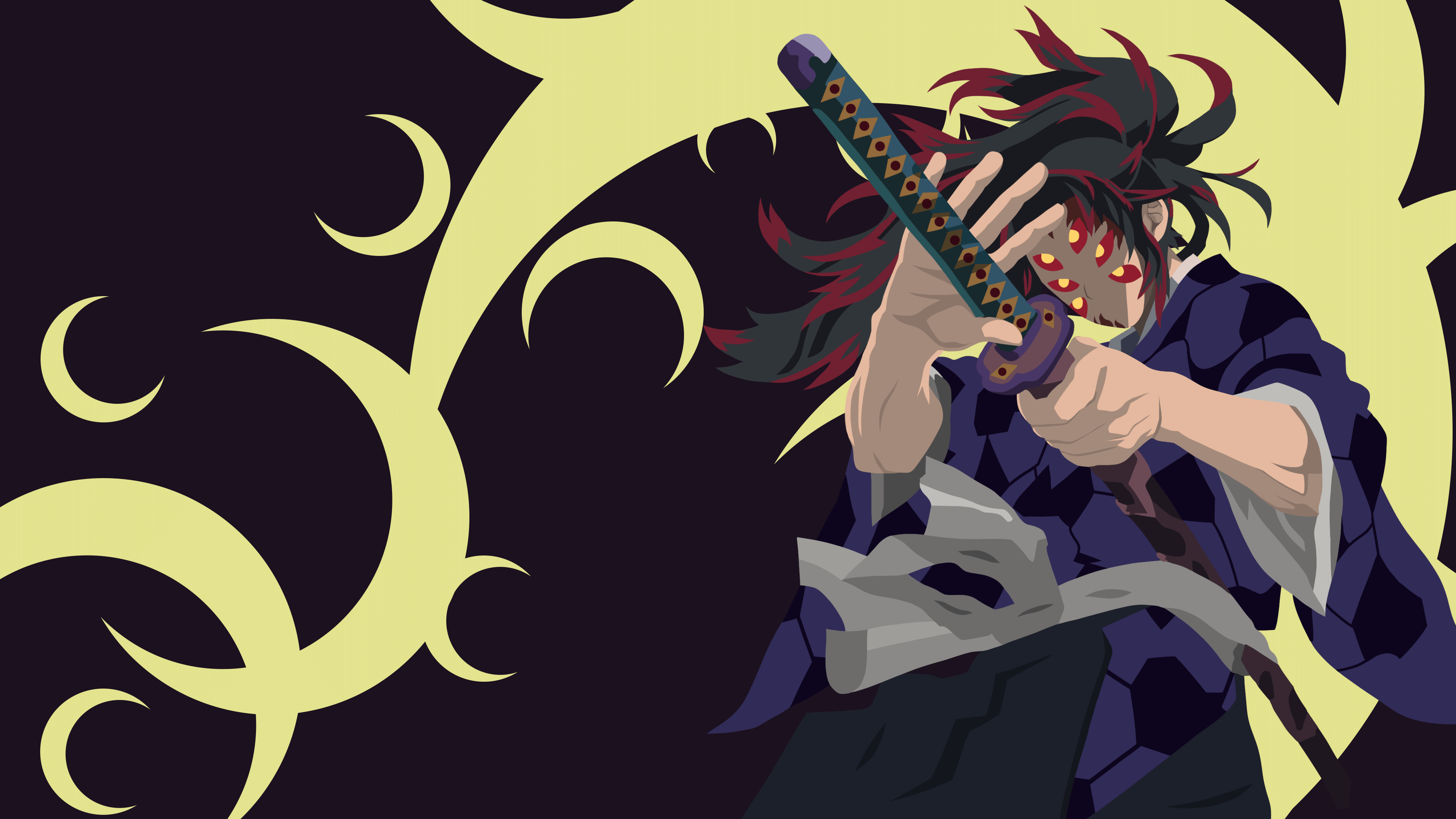 Demon Slayer Kimetsu no Yaiba Minimal Wallpaper 4K