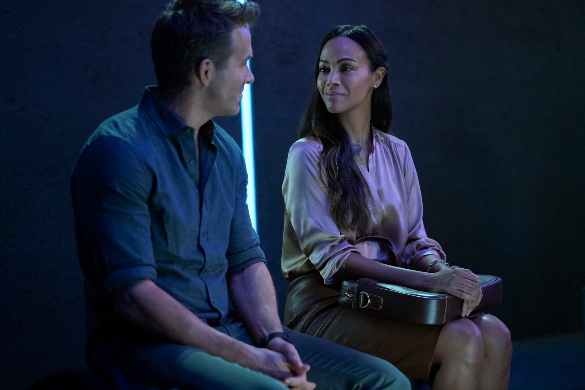 Download Zoe Saldana Ryan Reynolds Movie The Adam Project HD Wallpaper