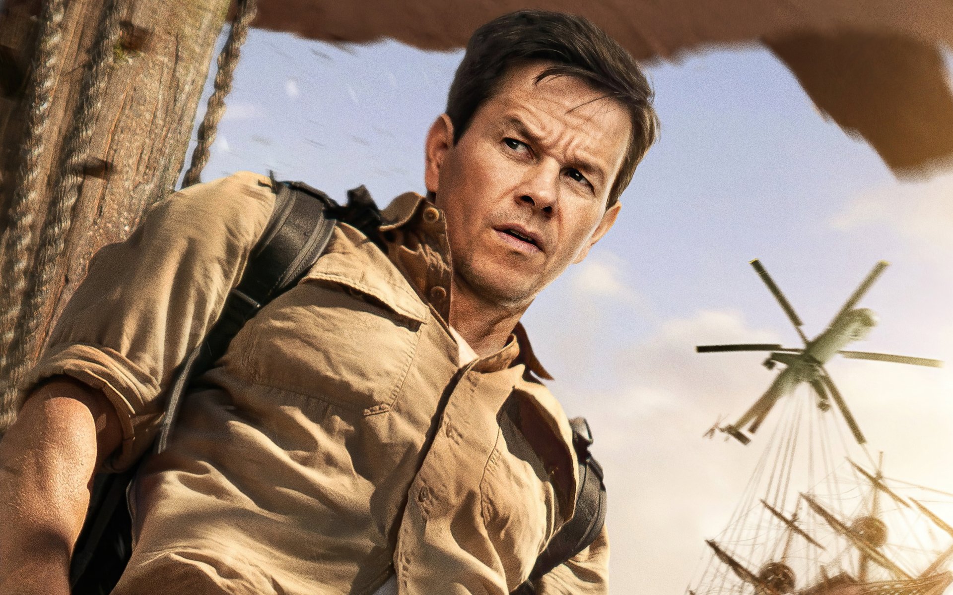 Download Victor Sullivan Mark Wahlberg Movie Uncharted HD Wallpaper