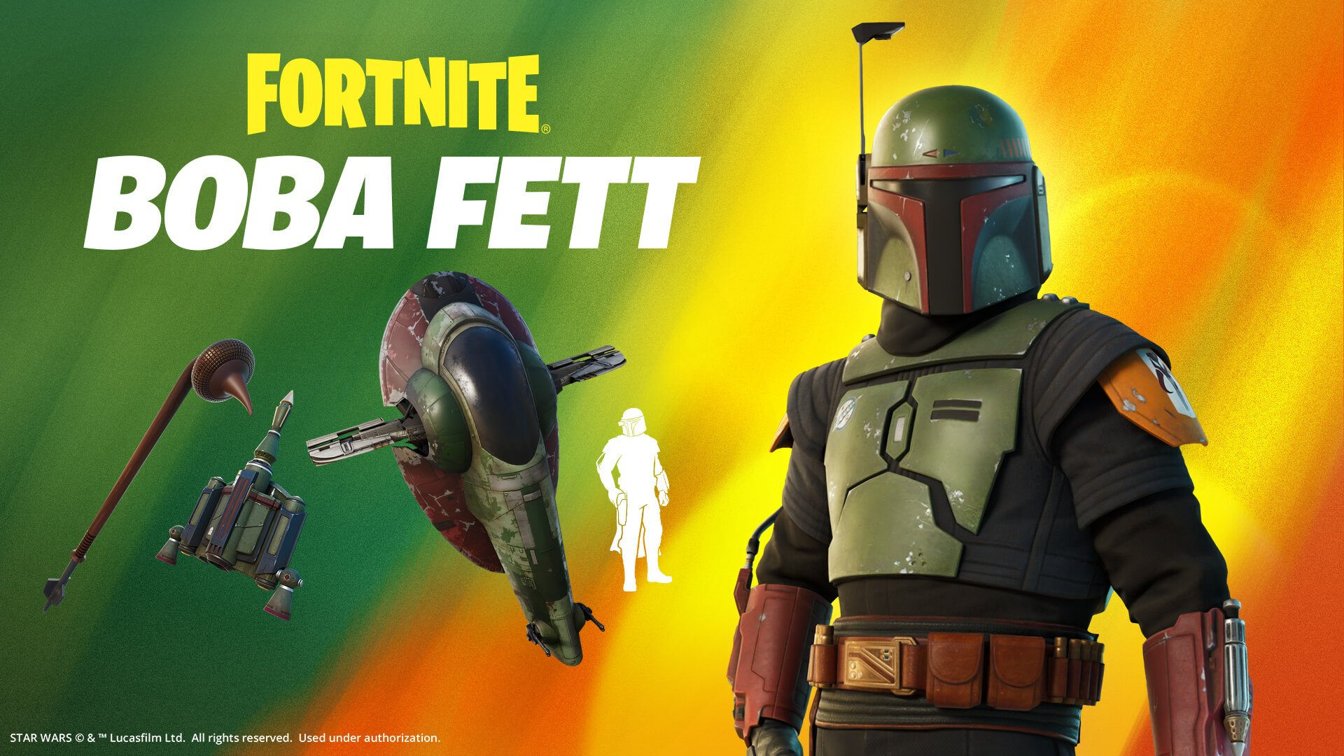 Download Boba Fett Video Game Fortnite HD Wallpaper