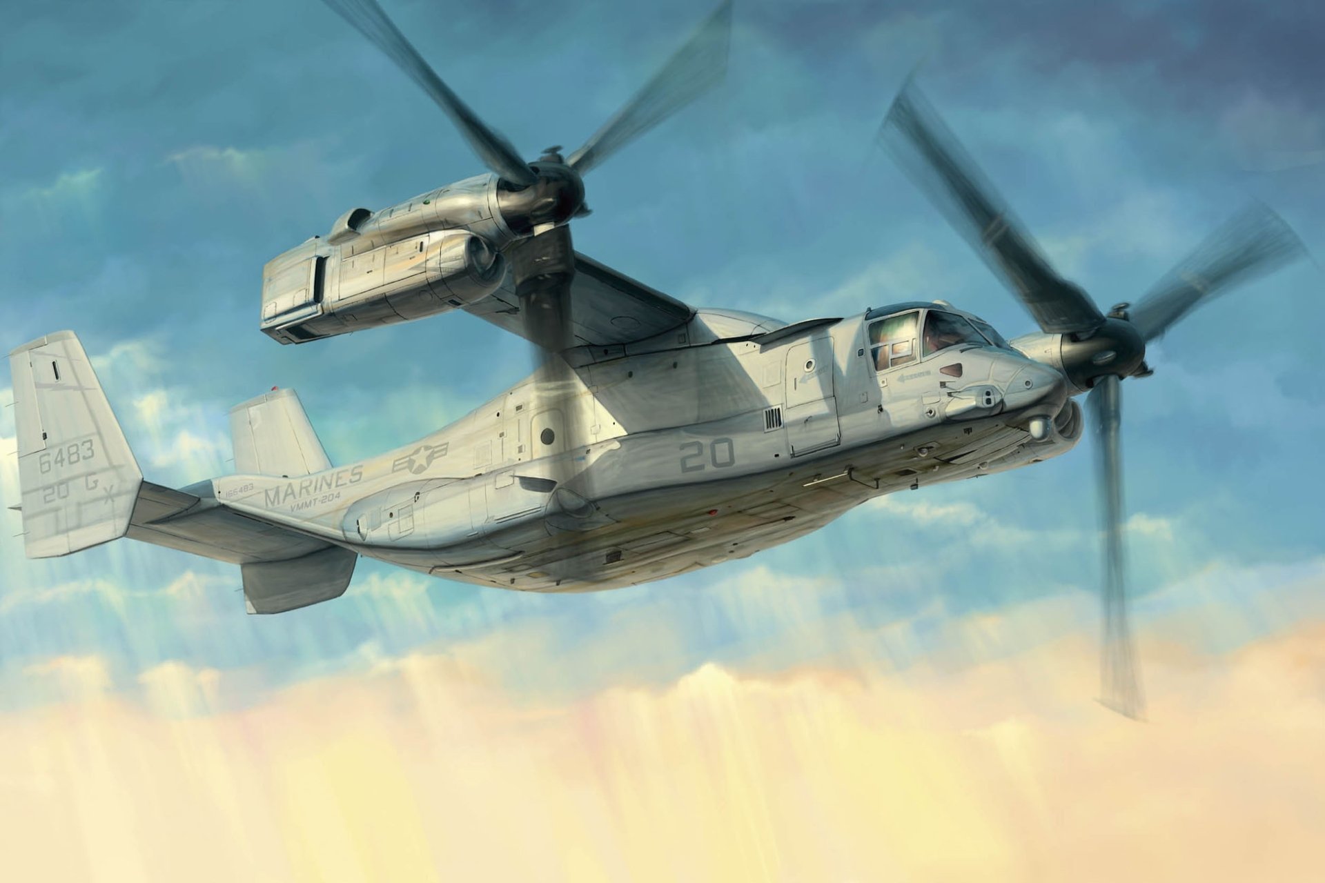 Download Tiltrotor Military Bell Boeing V-22 Osprey HD Wallpaper