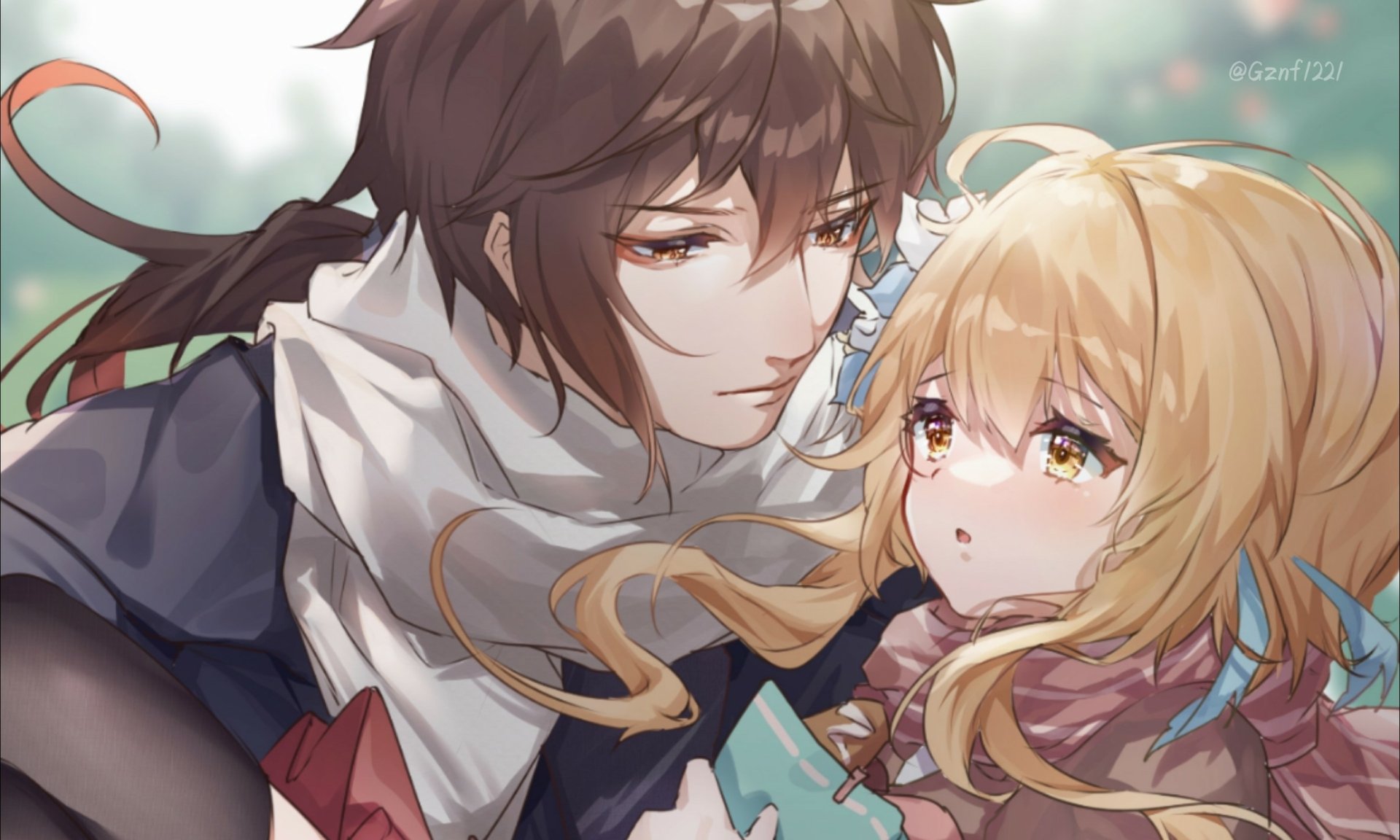 Download Lumine (Genshin Impact) Zhongli (Genshin Impact) Video Game Genshin Impact HD Wallpaper by 孤葬南风