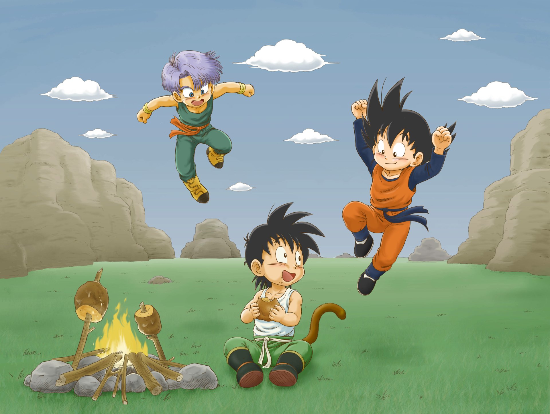 Download Goten (Dragon Ball) Trunks (Dragon Ball) Gohan (Dragon Ball) Anime Dragon Ball Z 4k Ultra HD Wallpaper