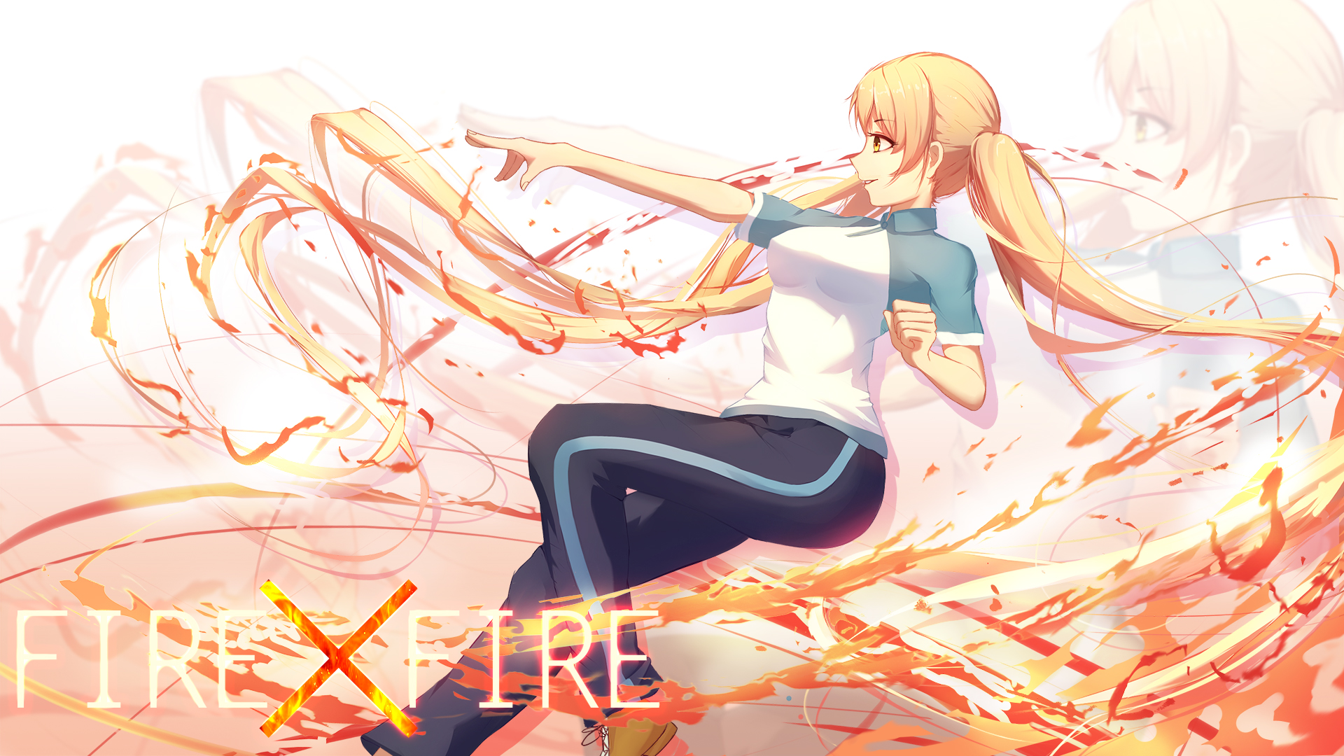 Download Long Hair Blonde Anime Girl Anime Girl HD Wallpaper by Wamzz