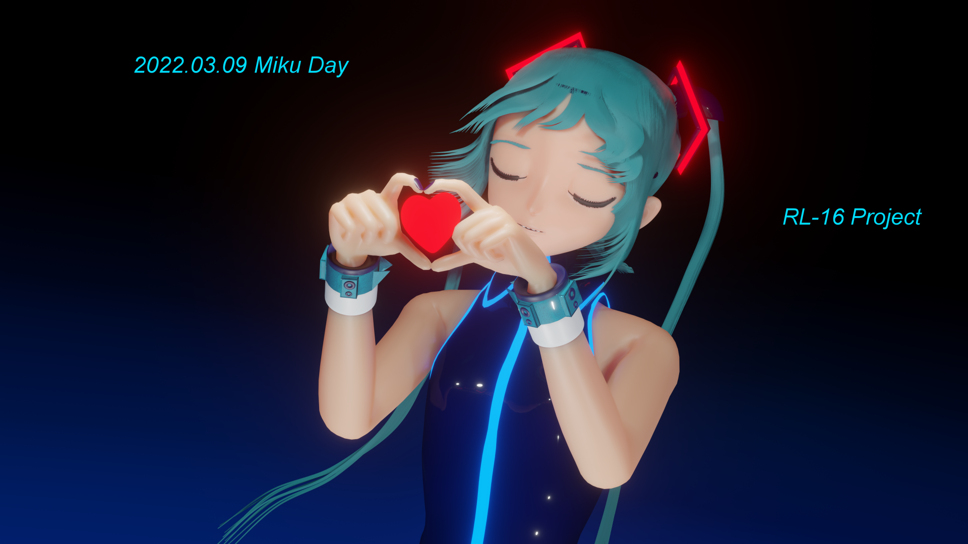 Hatsune Miku Blender Miku Day 2022 by RL-16 Project