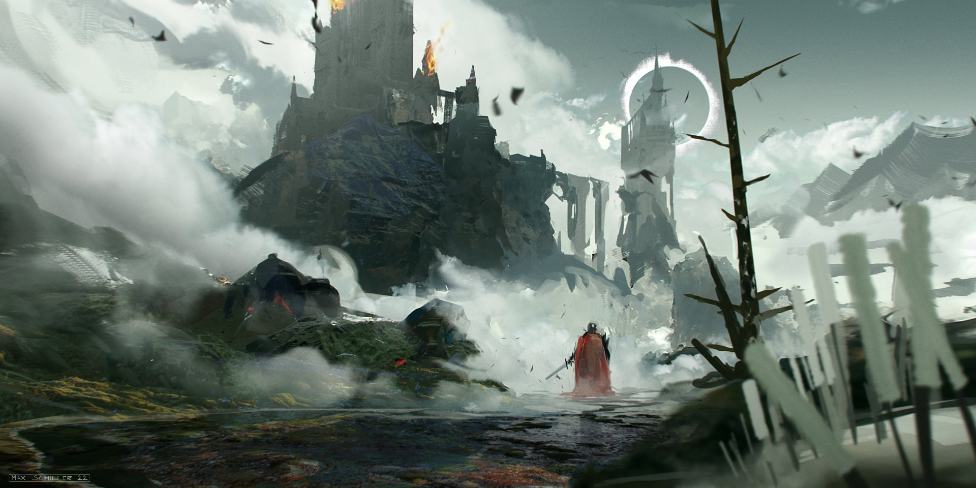 Elden Ring HD Wallpaper: Epic Fortress by Max Schiller