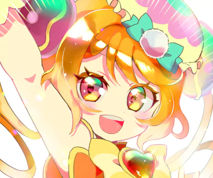 Hanamichi Ran Cure Yum-Yum Anime Delicious Party Precure HD Desktop Wallpaper | Background Image