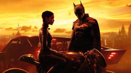 Batman Catwoman Zoë Kravitz movie The Batman HD Desktop Wallpaper | Background Image