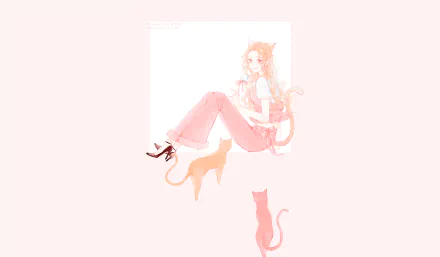 cat woman artistic HD Desktop Wallpaper | Background Image