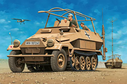 Sd.Kfz. 251 military armored personnel carrier HD Desktop Wallpaper | Background Image