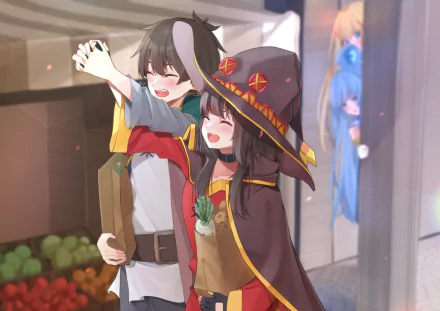 Lalatina Dustiness Ford Aqua (KonoSuba) Darkness (KonoSuba) Megumin (KonoSuba) Kazuma Satou Anime KonoSuba - God’s blessing on this wonderful world!! HD Desktop Wallpaper | Background Image