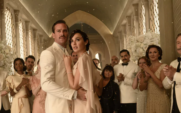 Ali Fazal Letitia Wright Hercule Poirot Kenneth Branagh Armie Hammer Gal Gadot movie Death on the Nile (2022) HD Desktop Wallpaper | Background Image